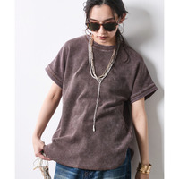 ヴィンテージ加工サーマルフレンチスリーブカットソー 大きいサイズ シックスタイル