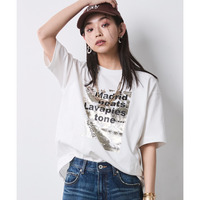 綿100％箔プリントTシャツ 大きいサイズ　シックスタイル