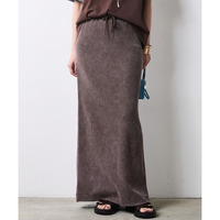 ヴィンテージ加工サーマルロングタイトスカート 大きいサイズ　シックスタイル