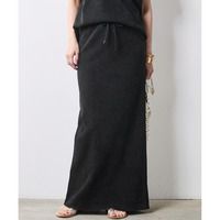 ヴィンテージ加工サーマルロングタイトスカート 大きいサイズ　シックスタイル