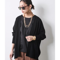 モダール綿ニットカーディガン 大きいサイズ　シックスタイル