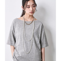 綿100％ボートネックロゴプリントTシャツ 大きいサイズ　シックスタイル