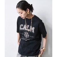 綿100％ピグメント染ロゴプリントTシャツ　大きいサイズ　シックスタイル