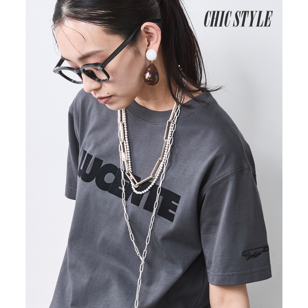 綿100％ロゴプリントTシャツ　大きいサイズ　シックスタイル