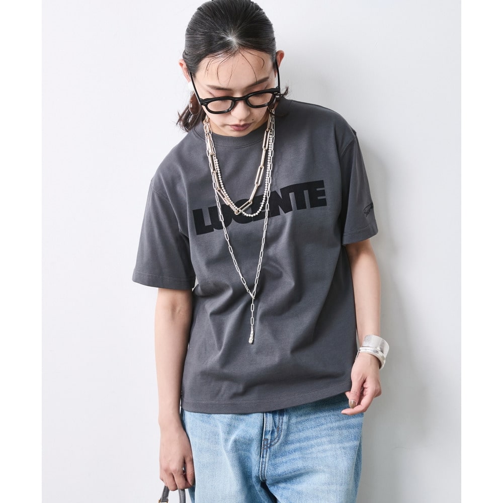 綿100%ロゴプリントTシャツ 大きいサイズ シックスタイル1