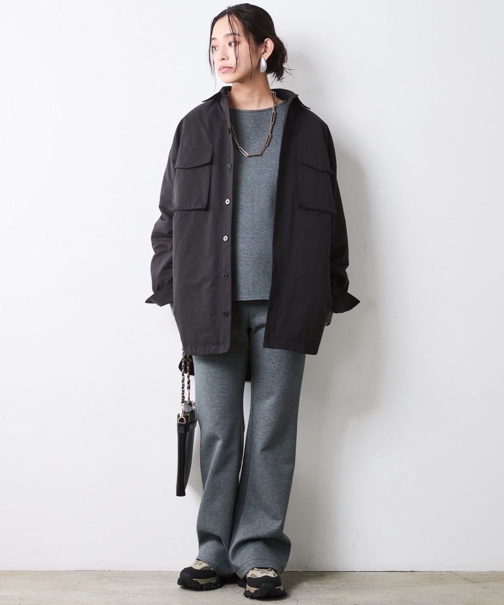 バックジップクルーネックカットソー 大きいサイズ シックスタイル30