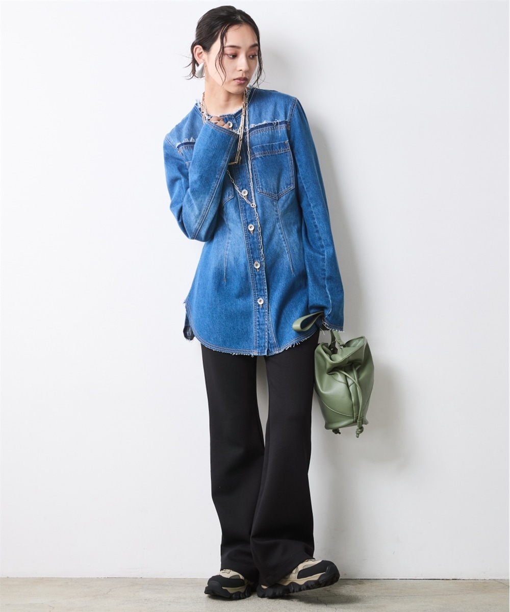 カットソーフレアパンツ 大きいサイズ シックスタイル7