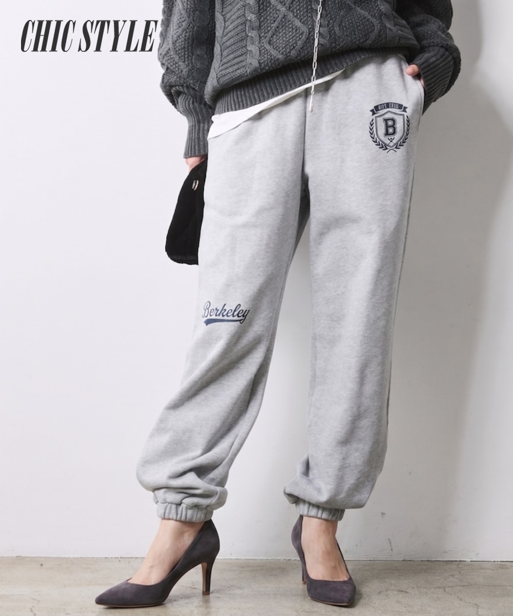 綿100％プリントスウェットパンツ　大きいサイズ　シックスタイル