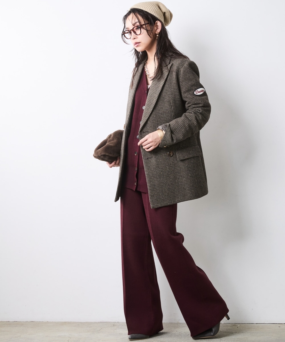 ニットワイドストレートパンツ 大きいサイズ シックスタイル7