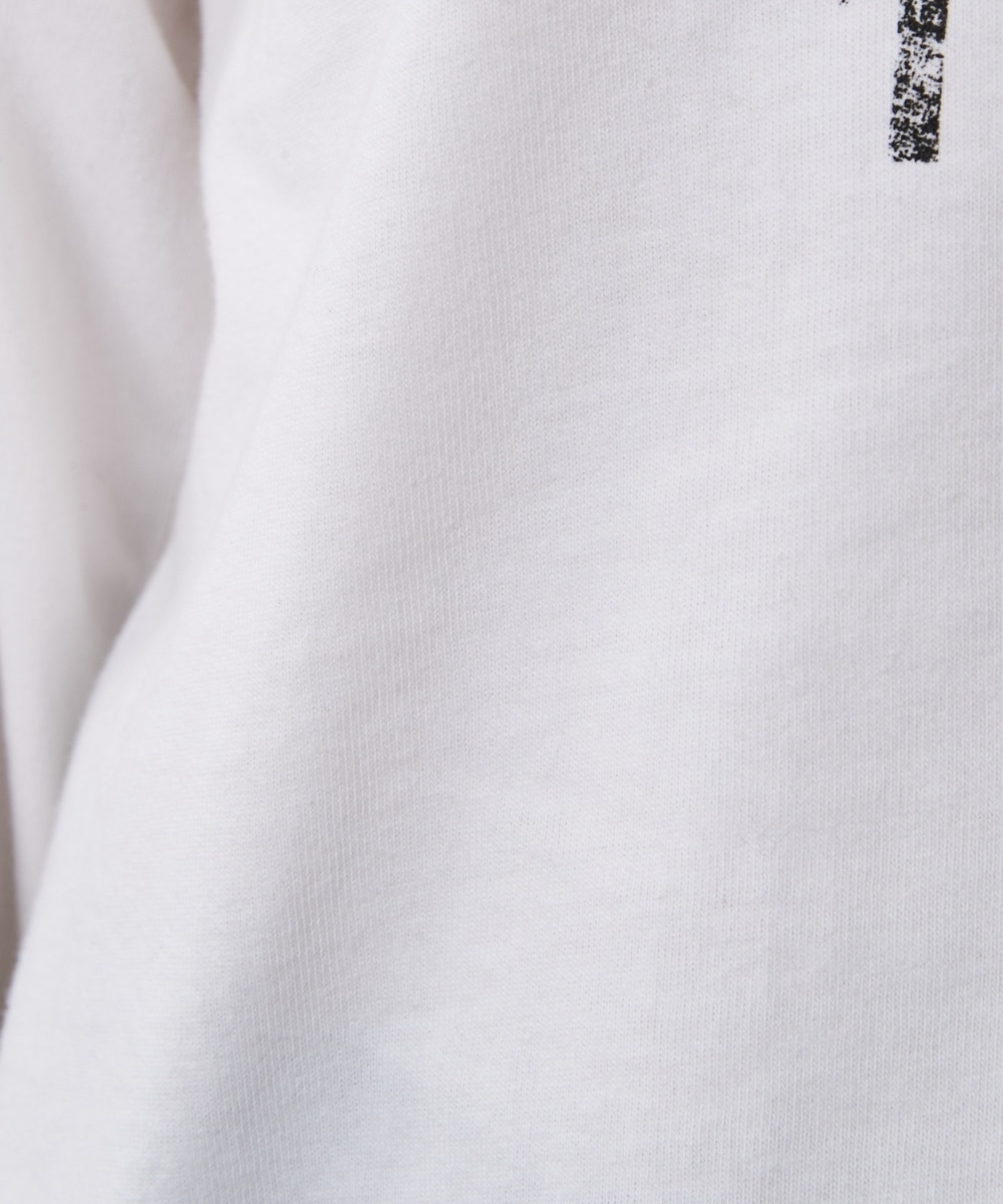 ピグメント染綿100%ロゴプリントロングスリーブTシャツ 大きいサイズ シックスタイル15