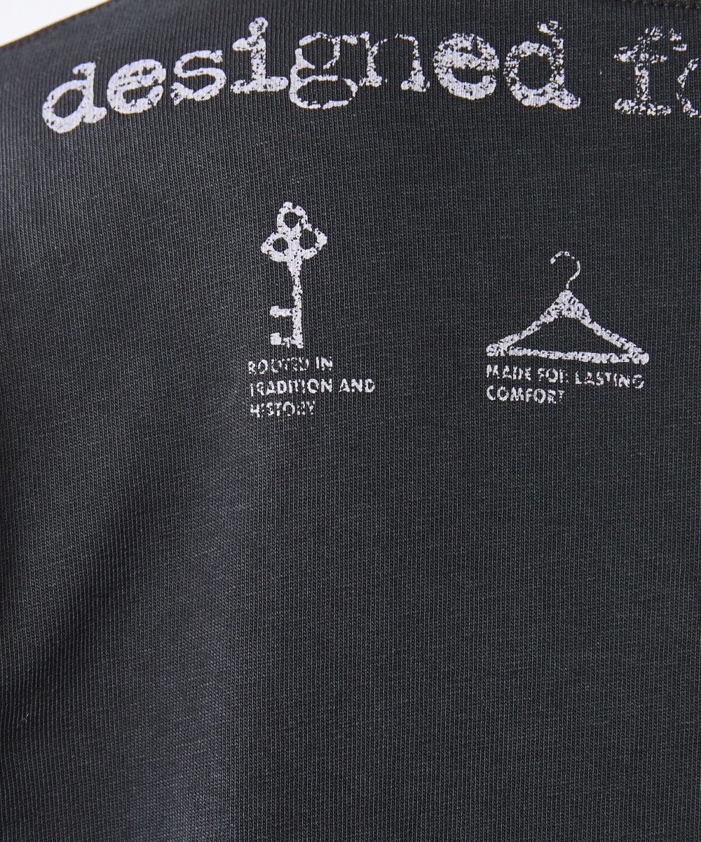 ピグメント染綿100%ロゴプリントロングスリーブTシャツ 大きいサイズ シックスタイル18