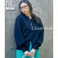 高身長　ダブルファスナーニットカーディガン　トールサイズ　Essenave