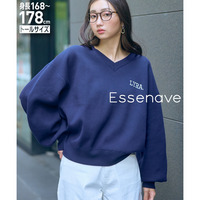 高身長　スウェットライクロゴニット　トールサイズ　Essenave