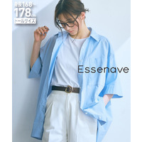 綿100%オーバーサイズ半袖シャツ(トールサイズ)　高身長　EssenaVe