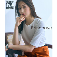 5分袖リブTシャツ(トールサイズ)　高身長　EssenaVe