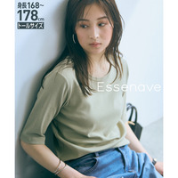 5分袖リブTシャツ(トールサイズ)　高身長　EssenaVe