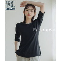 5分袖リブTシャツ(トールサイズ)　高身長　EssenaVe