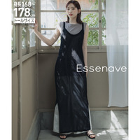 メッシュ編キャミワンピース　高身長　Essenave