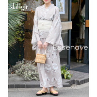 ワンピース浴衣３点セット（羽織り＋キャミワンピース＋へこ帯）高身長　Essenave