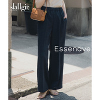 リネンライクワイドパンツ（セットアップ対応）　高身長　Essenave