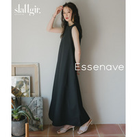 ノースリーブフレアマキシワンピース　高身長　Essenave