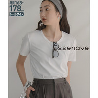UネックTシャツ　高身長　Essenave