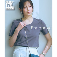 UネックTシャツ　高身長　Essenave
