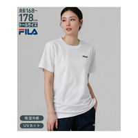 ＦＩＬＡ　高身長　潤クールワンポイントロゴ半袖Tシャツ（吸湿冷感、ＵＶカット）（トールサイズ）