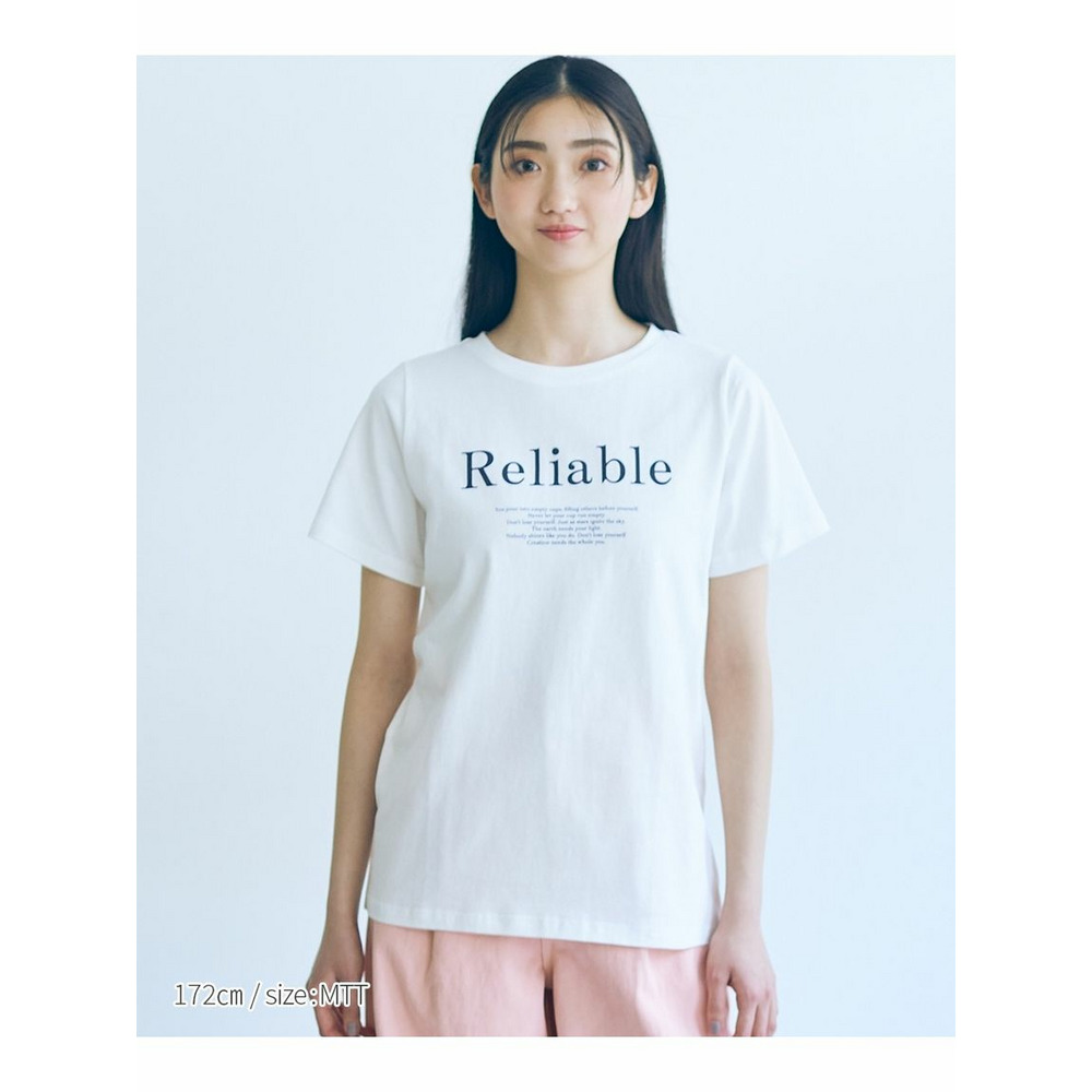 高身長　綿100％ロゴプリントTシャツ（トールサイズ）Essenave18