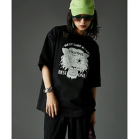 綿100％グラフィックプリントＴシャツ　大きいサイズ　GEVS．