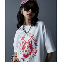 綿100%グラフィックプリントTシャツ　大きいサイズ　GEVS
