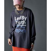 ロゴプリントロングスリーブTシャツ 大きいサイズ　GEVS