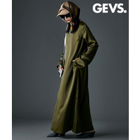 サテンAラインマキシワンピース 大きいサイズ　GEVS