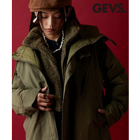 ライナーベスト付フーディショートコート　大きいサイズ　GEVS.