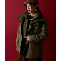 ライナーベスト付フーディショートコート　大きいサイズ　GEVS.