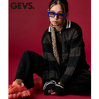 ハーフジップポロニット　大きいサイズ　GEVS.