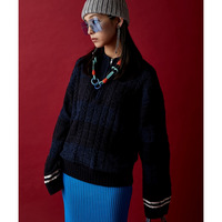 ハーフジップポロニット　大きいサイズ　GEVS.