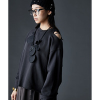 綿100％ショルダーカットスウェット　大きいサイズ　GEVS.