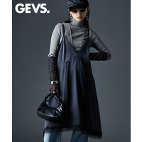 サテンキャミソールワンピース　大きいサイズ　GEVS.