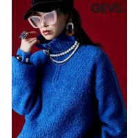 ハーフジップニット　大きいサイズ　GEVS.