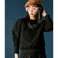 綿100％パフスリーブクルーネックスウェット 大きいサイズ　GEVS.