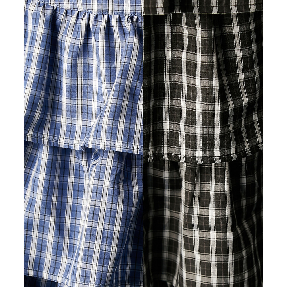 チェックティアードスカート 大きいサイズ GEVS.13