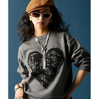 ハートジャガードニットプルオーバー 大きいサイズ GEVS.