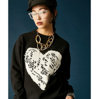 ハートジャガードニットプルオーバー 大きいサイズ　GEVS.
