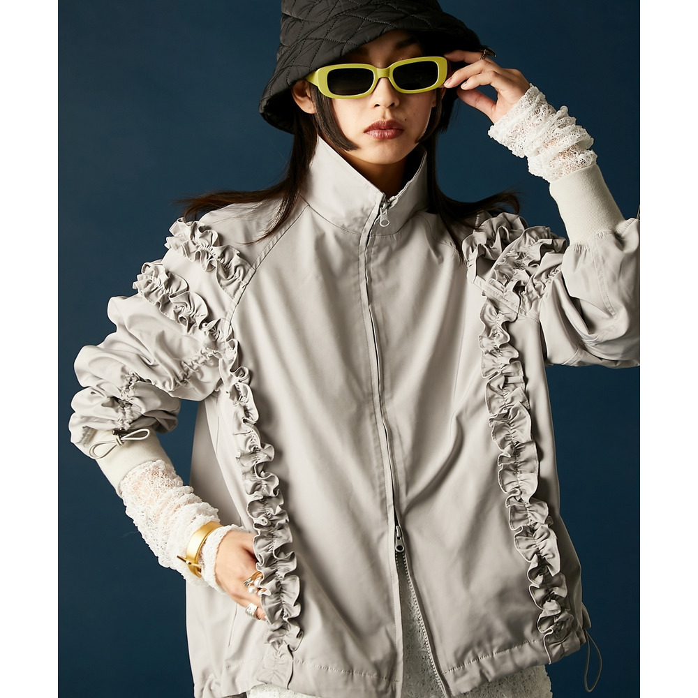 フリルディティールブルゾン 大きいサイズ　GEVS.