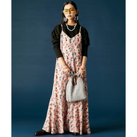 プリントキャミソールワンピース 大きいサイズ　GEVS.