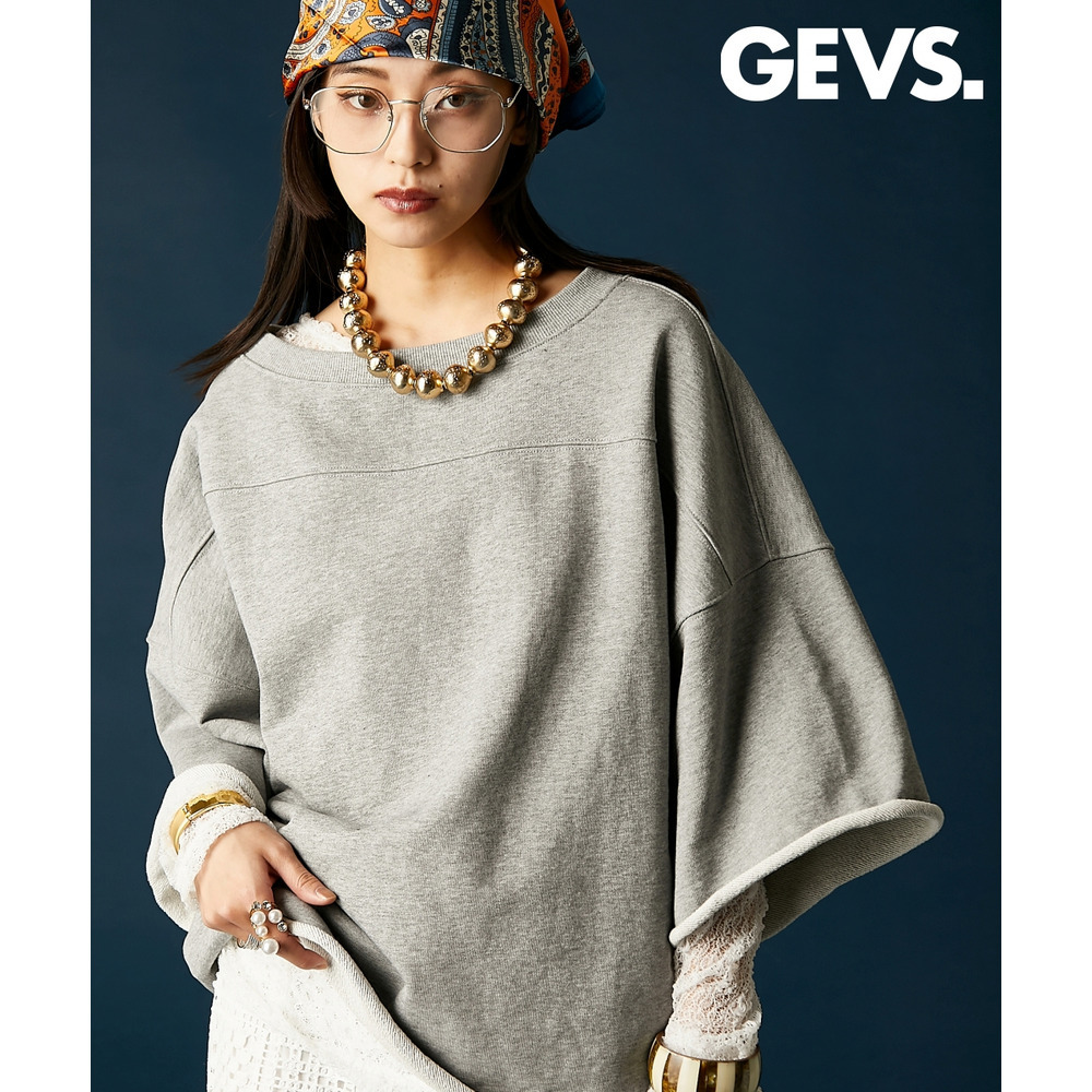 綿100％ワイドスリーブスウェット 大きいサイズ　GEVS.