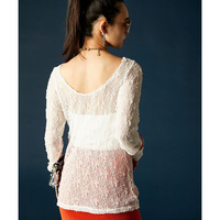 レースクルーネックプルオーバー 大きいサイズ　GEVS.