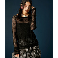 レースクルーネックプルオーバー 大きいサイズ　GEVS.