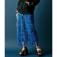 モチーフレースタイトスカート 大きいサイズ　GEVS.